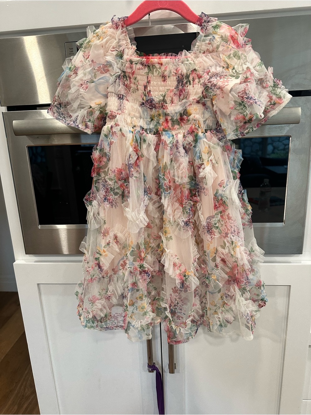 Ivy City Co Girls Floral Ruffle Dress - Pink Floral 3T